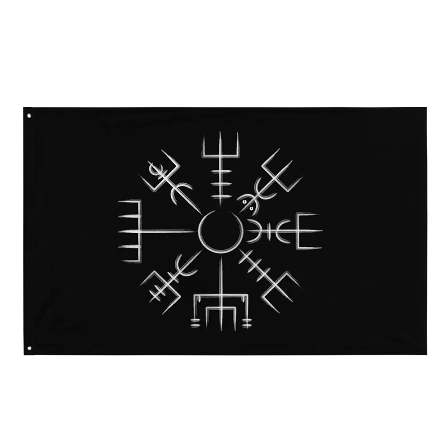 Vegvisir Flag in Black product image (1)