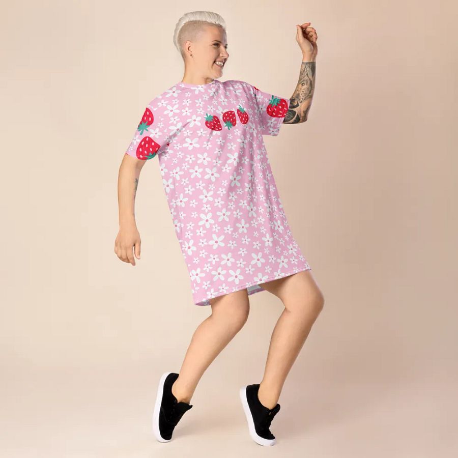 Strawberry Fields Forever T-Shirt Dress product image (7)