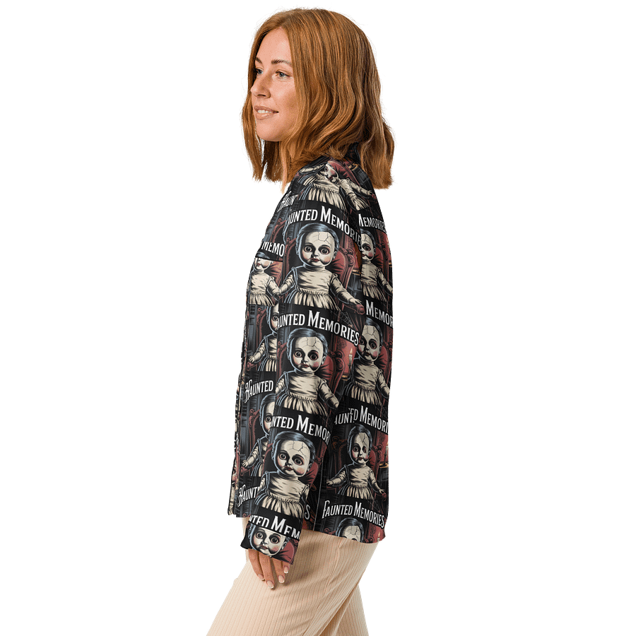 Midnight Veil Designs All-Over Print Women's Long Sleeve Pyjama Top - Haunted Memories product image (4)