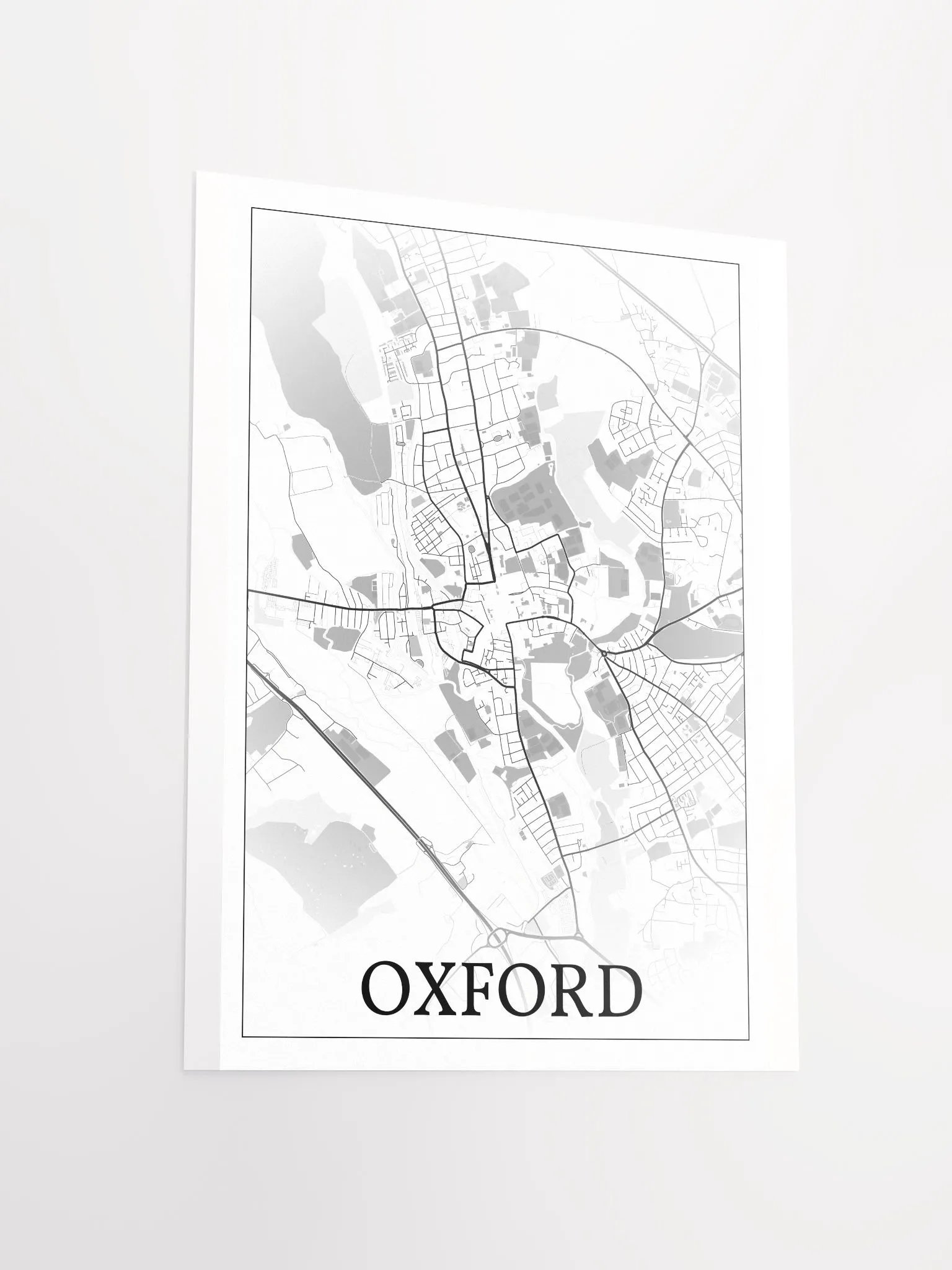 Oxford, England, city map print product image (14)