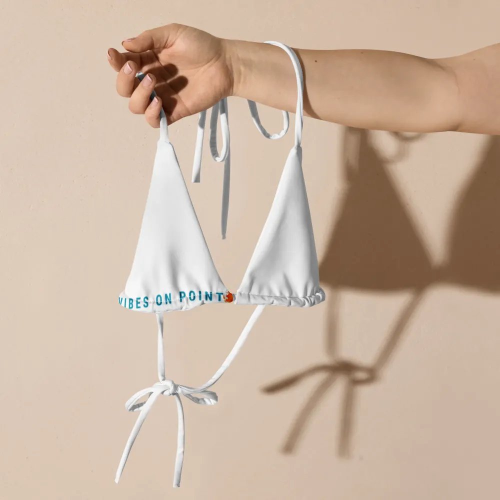 Vibes on Point Padded String Bikini Top Desined by Anopa Silver product image (4)