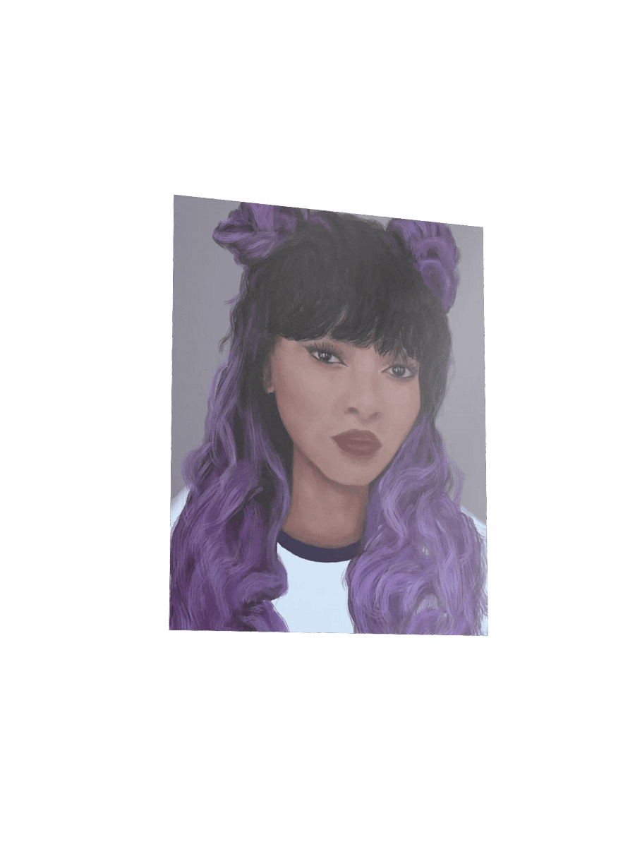 Vibrant Violet Locks Matte Paper Poster product image (9)