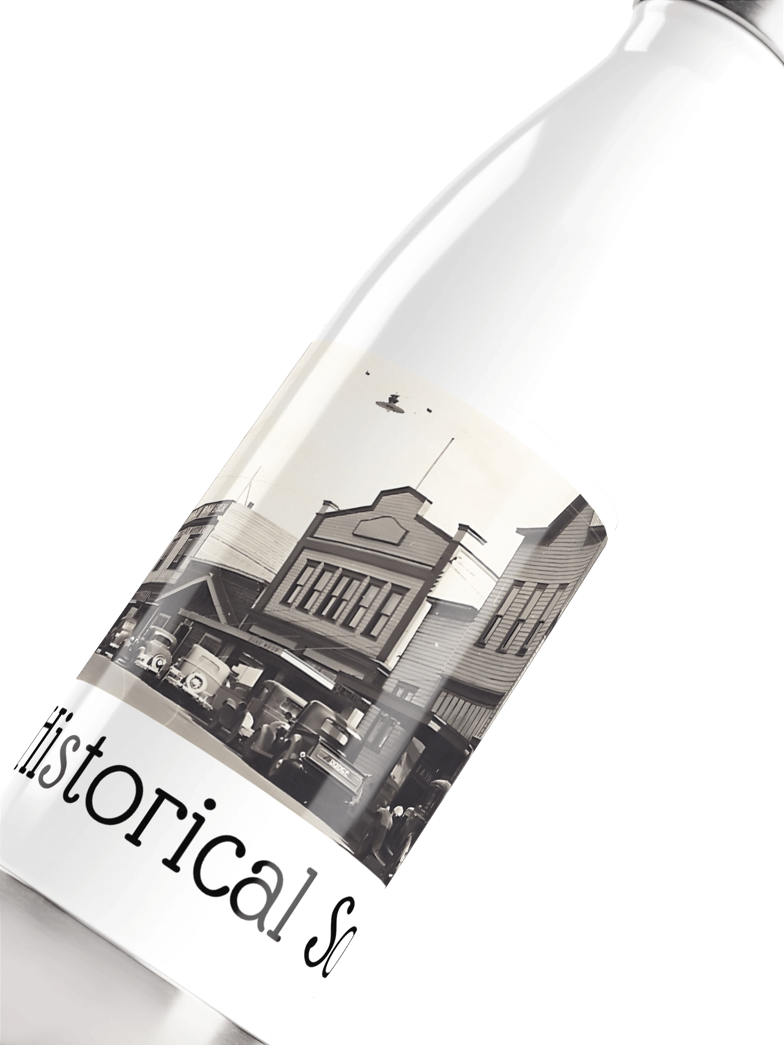 Old Downtown Poulsbo Scene Stainless Steel Water Bottle product image (10)