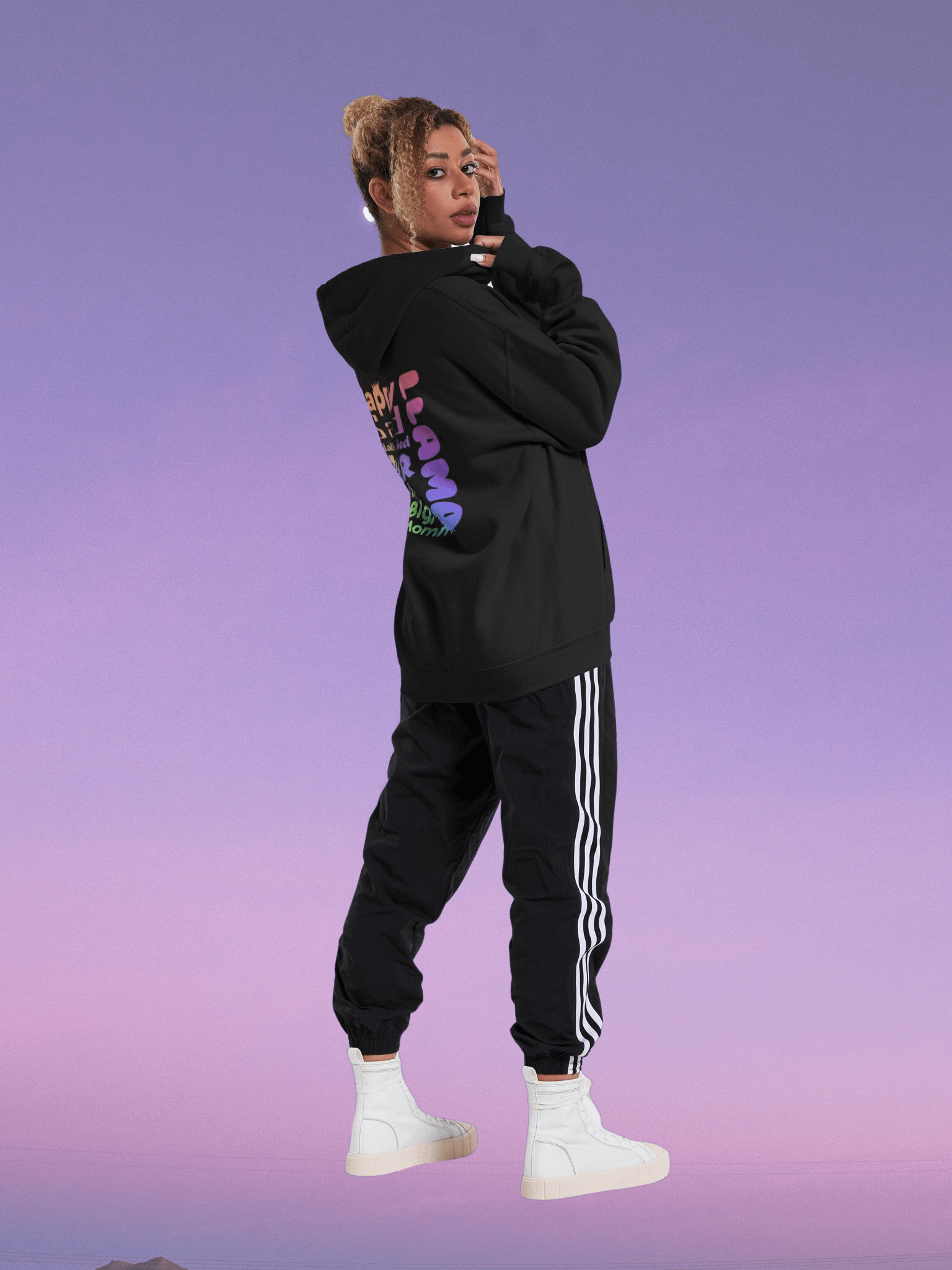 Chaos Llama Hoodie product image (5)