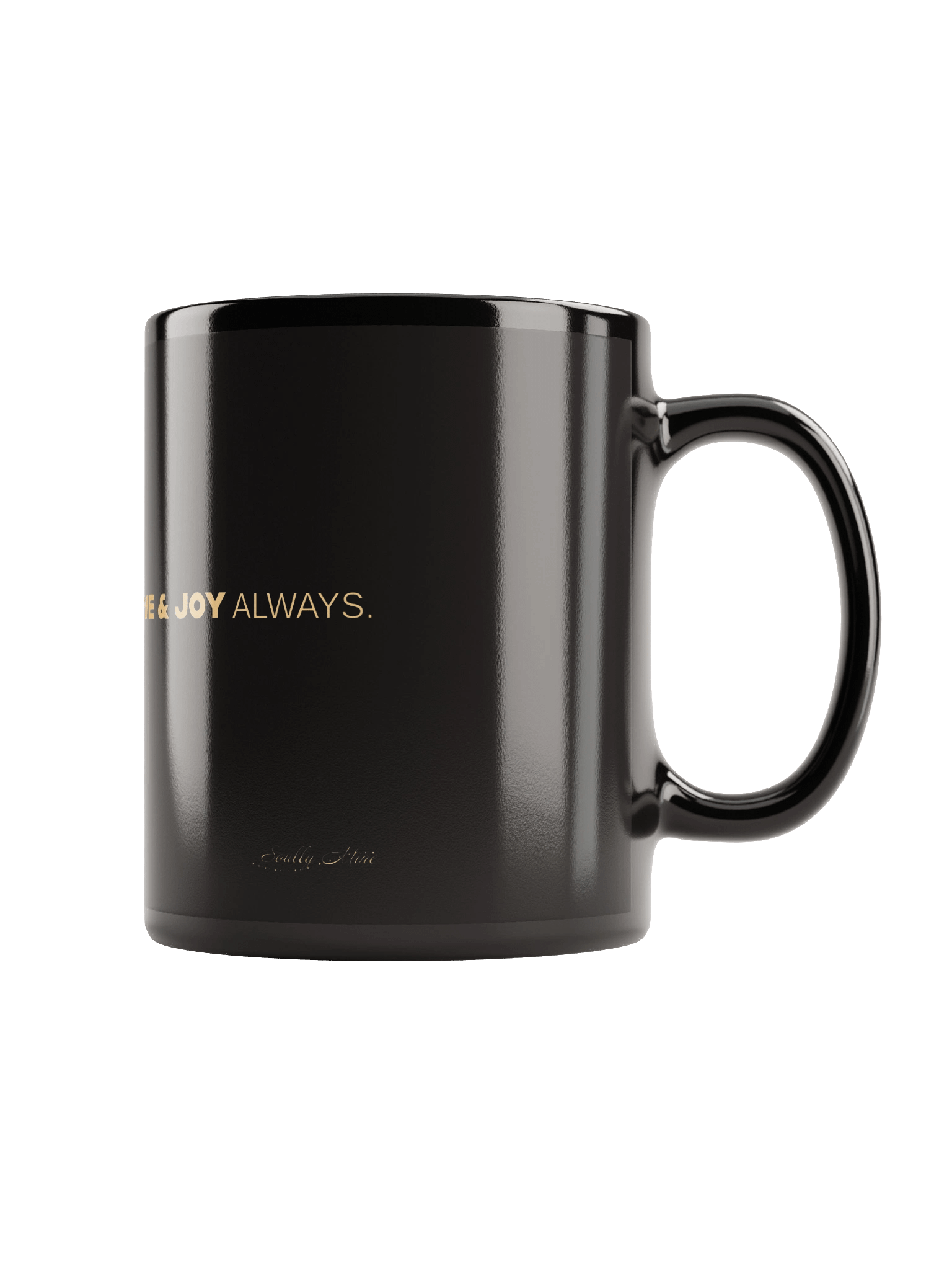 Soully Mine- GOLD PRINT Boundaries First. Love & Joy Always Mug product image (2)