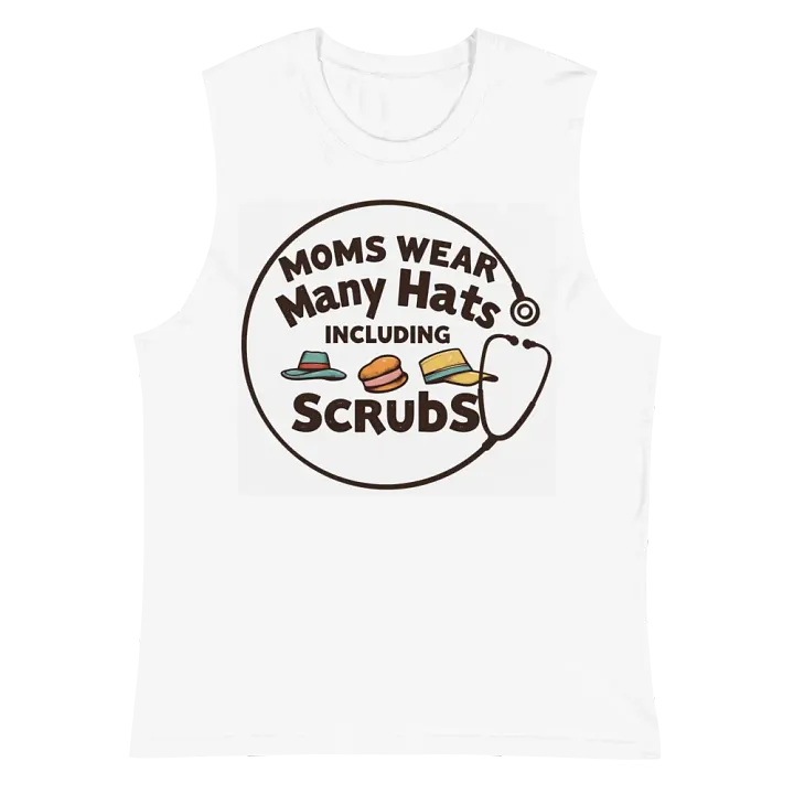 Moms Wear Many Hats Muscle Tank product image (2)