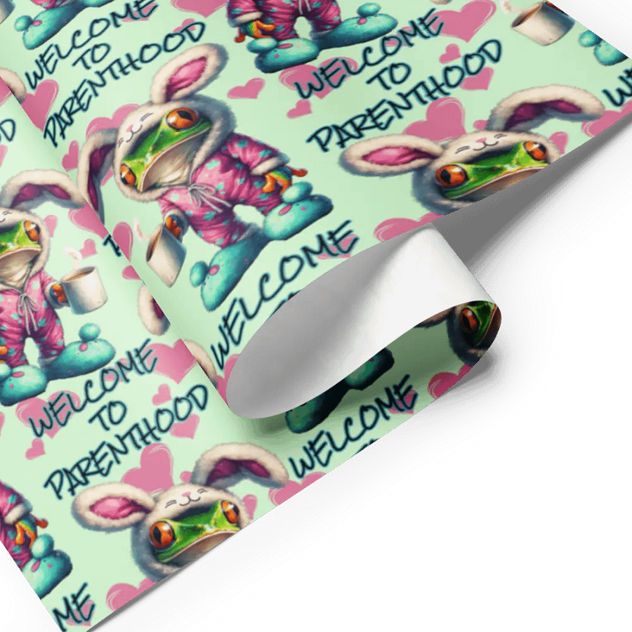 Welcome To Parenthood Funny New Parents Gift Wrapping Paper 3 Sheet Set #1 product image (5)