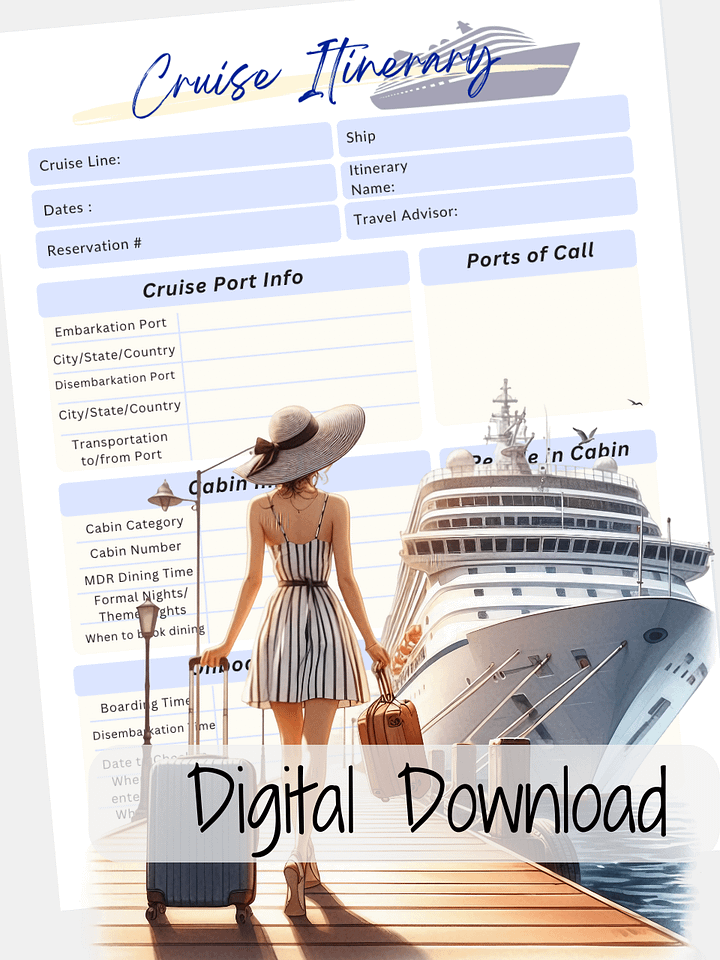 Cruise Itinerary Planner – Stay Organized at Sea! product image (1)