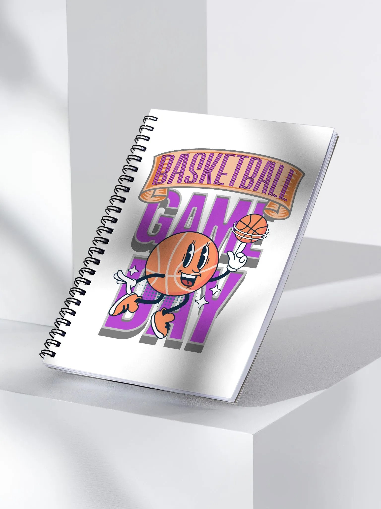 Game Day Basketball Cheerful Spiral Notebook product image (2)