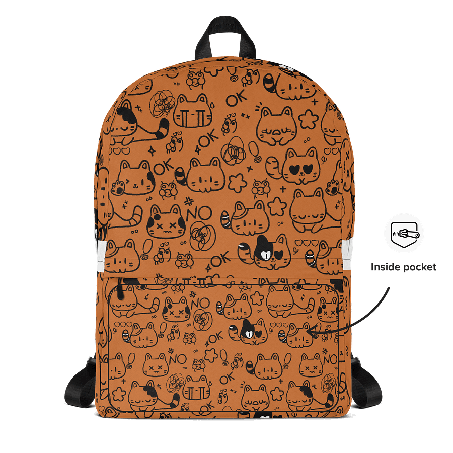 Cat Doodle Pattern – Orange Cute Kitty Design product image (5)