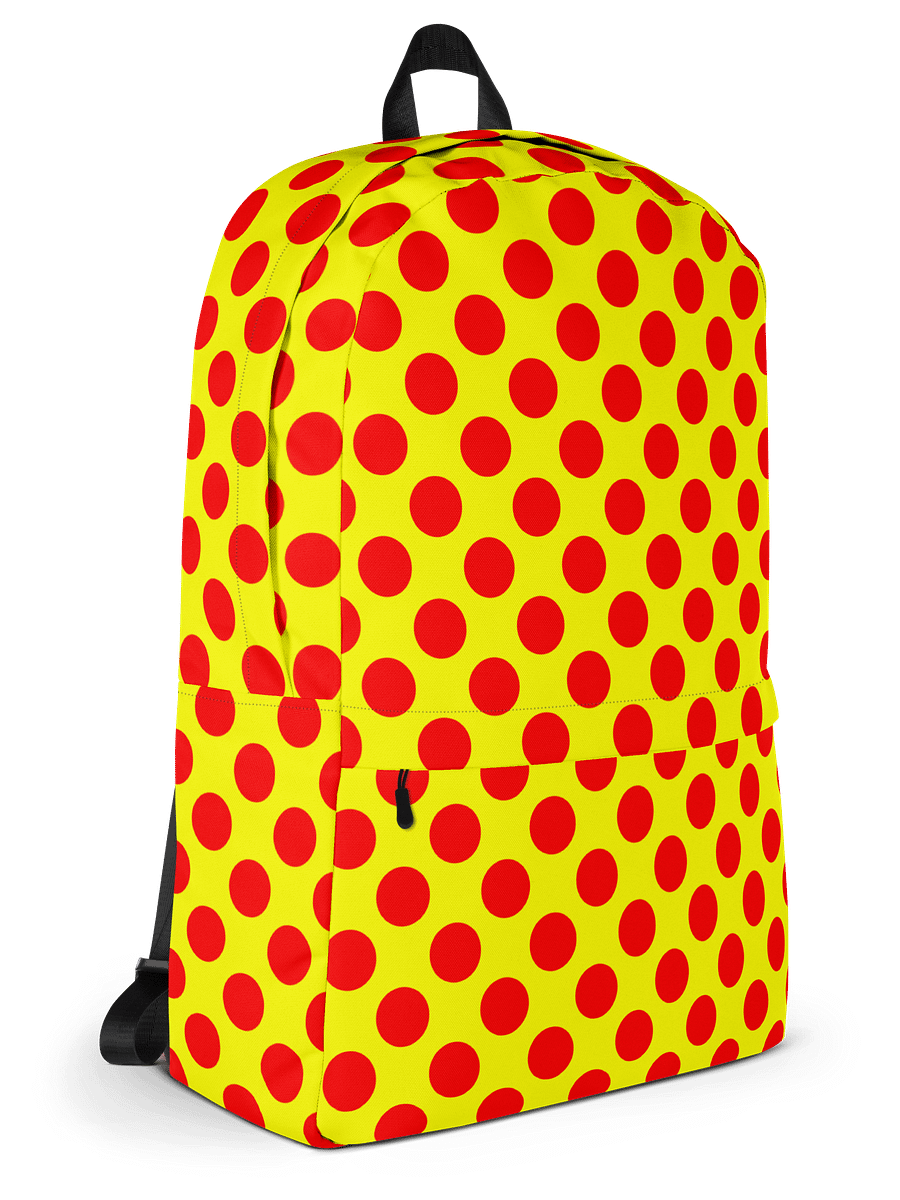 Red Polka Dots on Yellow Backpack product image (6)