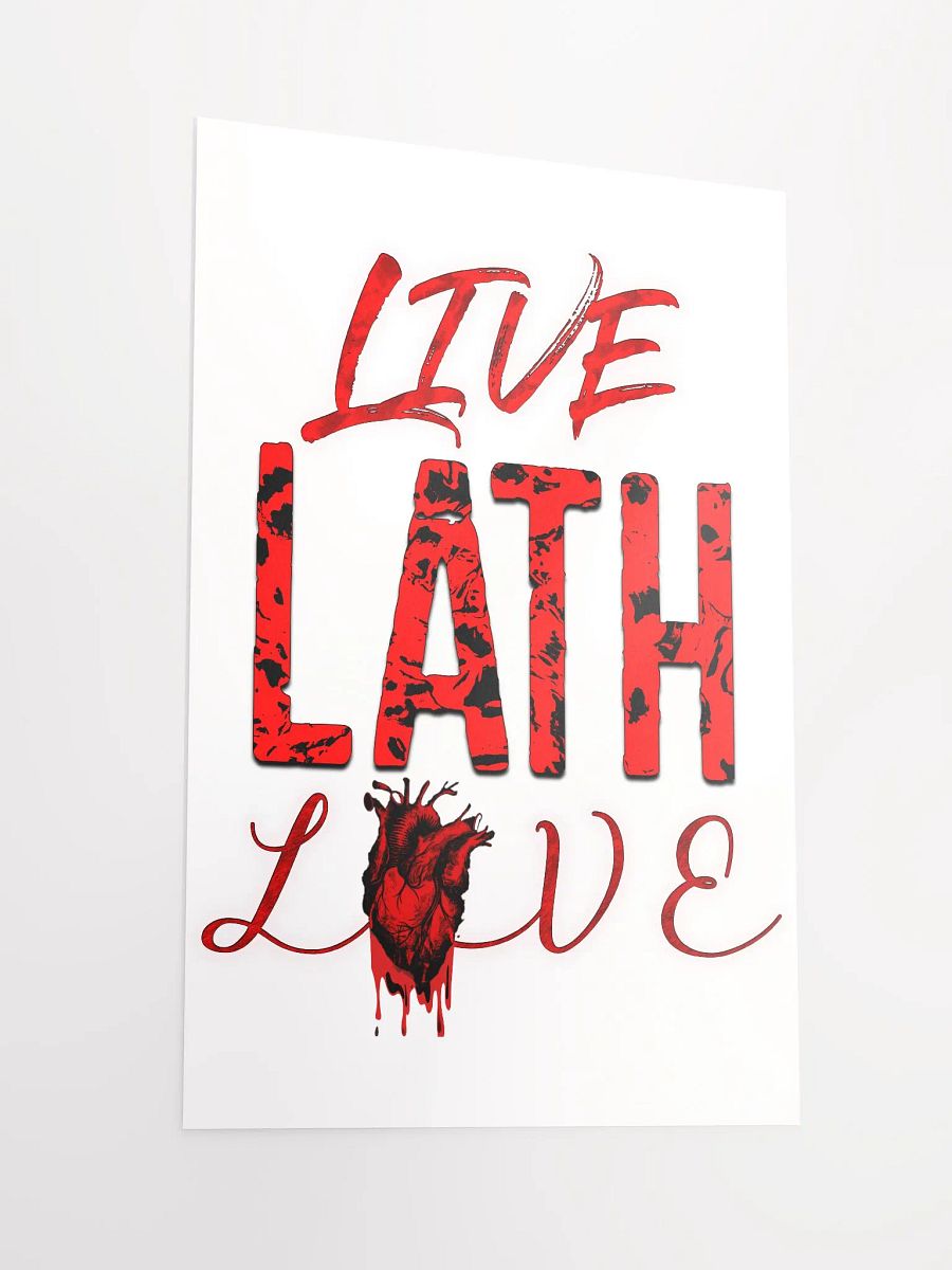 Matte Poster Live Lath Love (WHITE) product image (2)