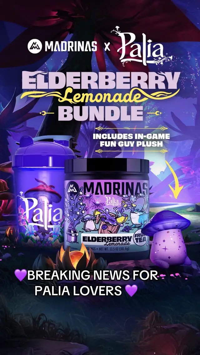 I am SO excited to announce that Madrinas + Palia have another collab! This one comes with Elderberry Lemonade (it’s a sweet lemonade, tastes amazing!), a glow in the dark shaker cup, AND A BIG PURPLE MUSHROOM! It is SO cute! 🥹✨ You can use code CHI for 20% off and it does support me so thank you for supporting all 3 of us! 💜 