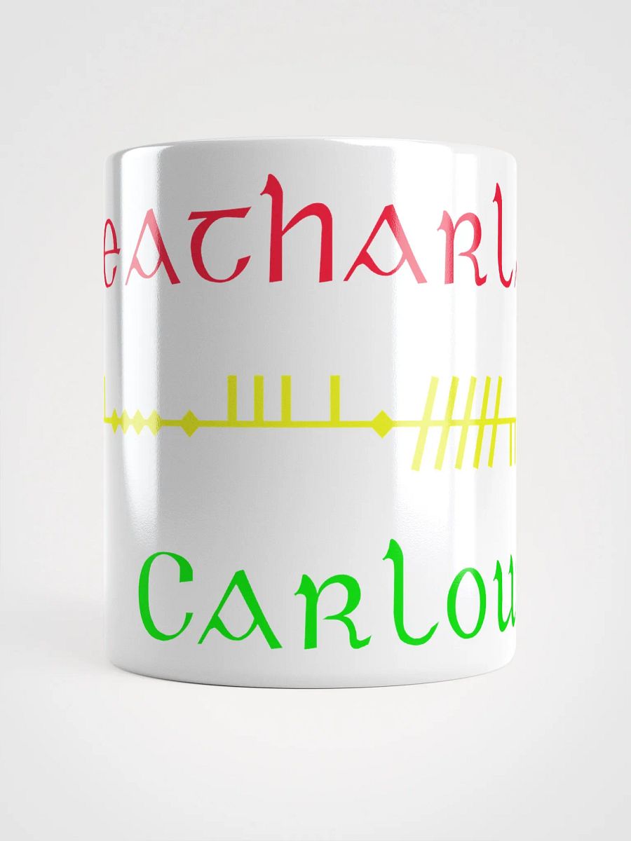 Carlow/Ceatharlach, Scholastic Style Ogham printed Mug product image (5)