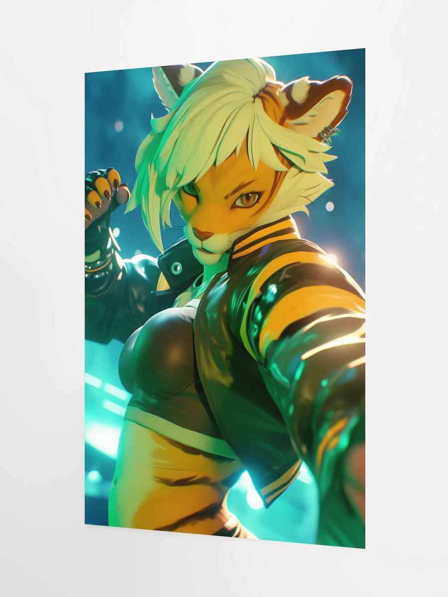 Neon Tiger Cyberpunk Poster product image (6)