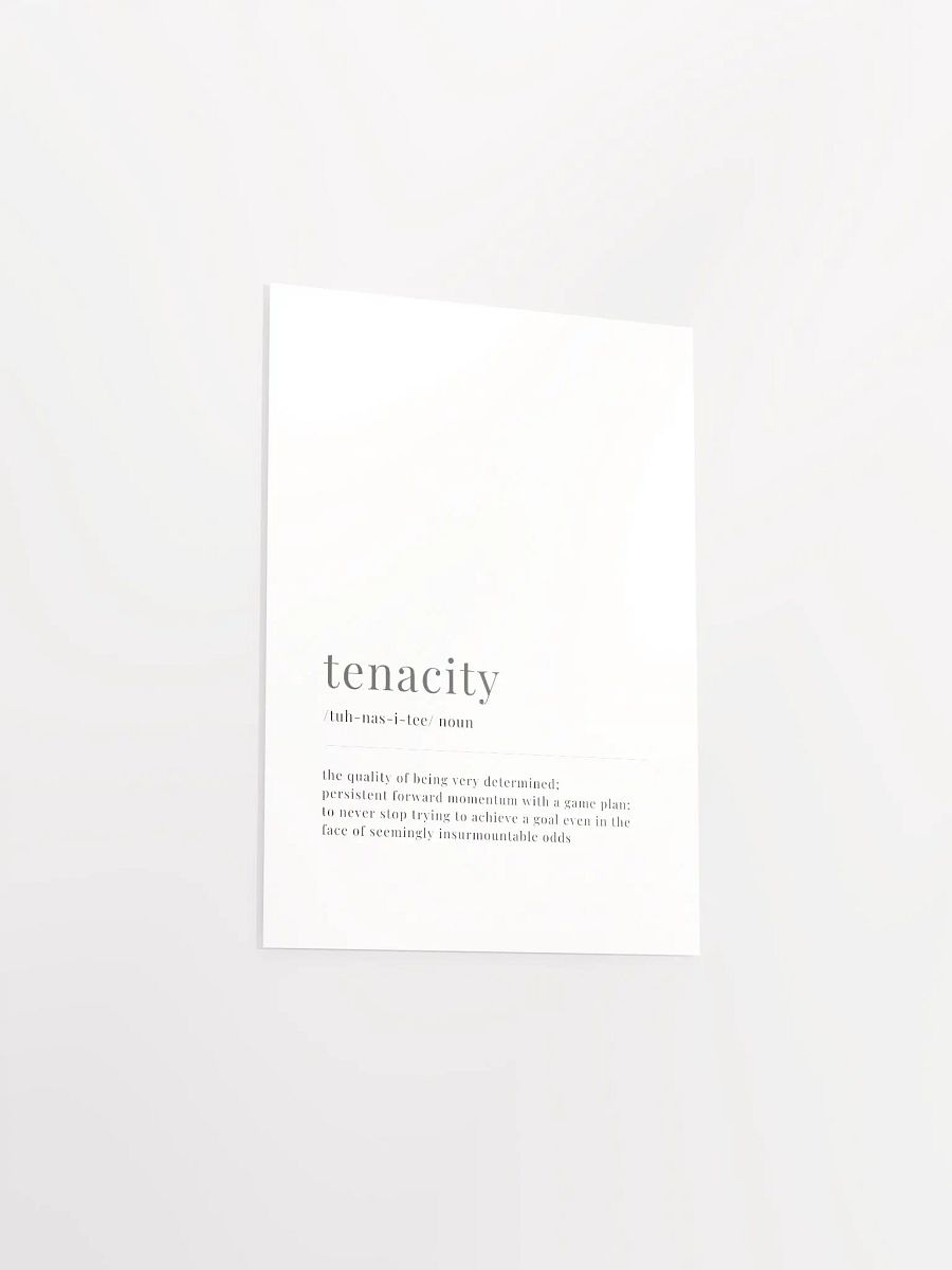 Tenacity Definition Poster Print product image (3)
