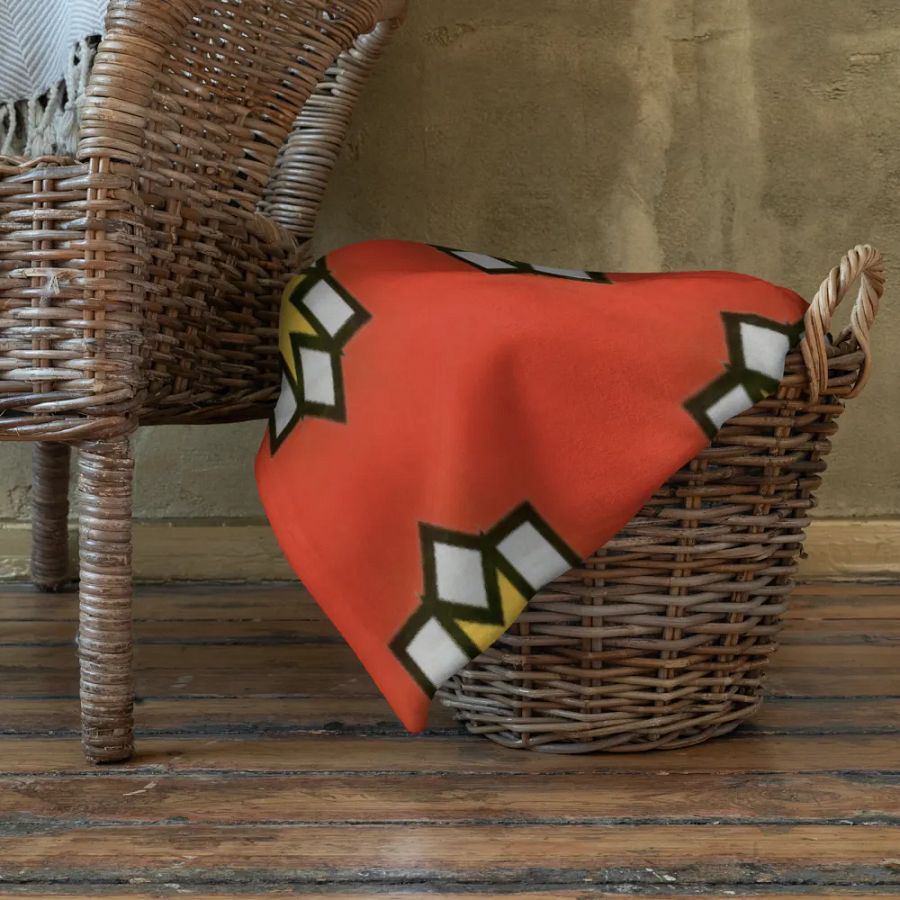 Red Yellow & Grey Star Throw Blanket product image (11)