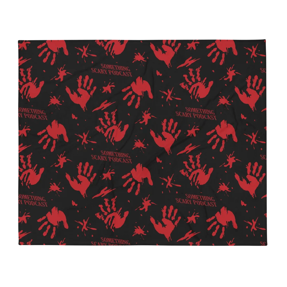 Something Scary Throw Blanket - red-on-black product image (1)