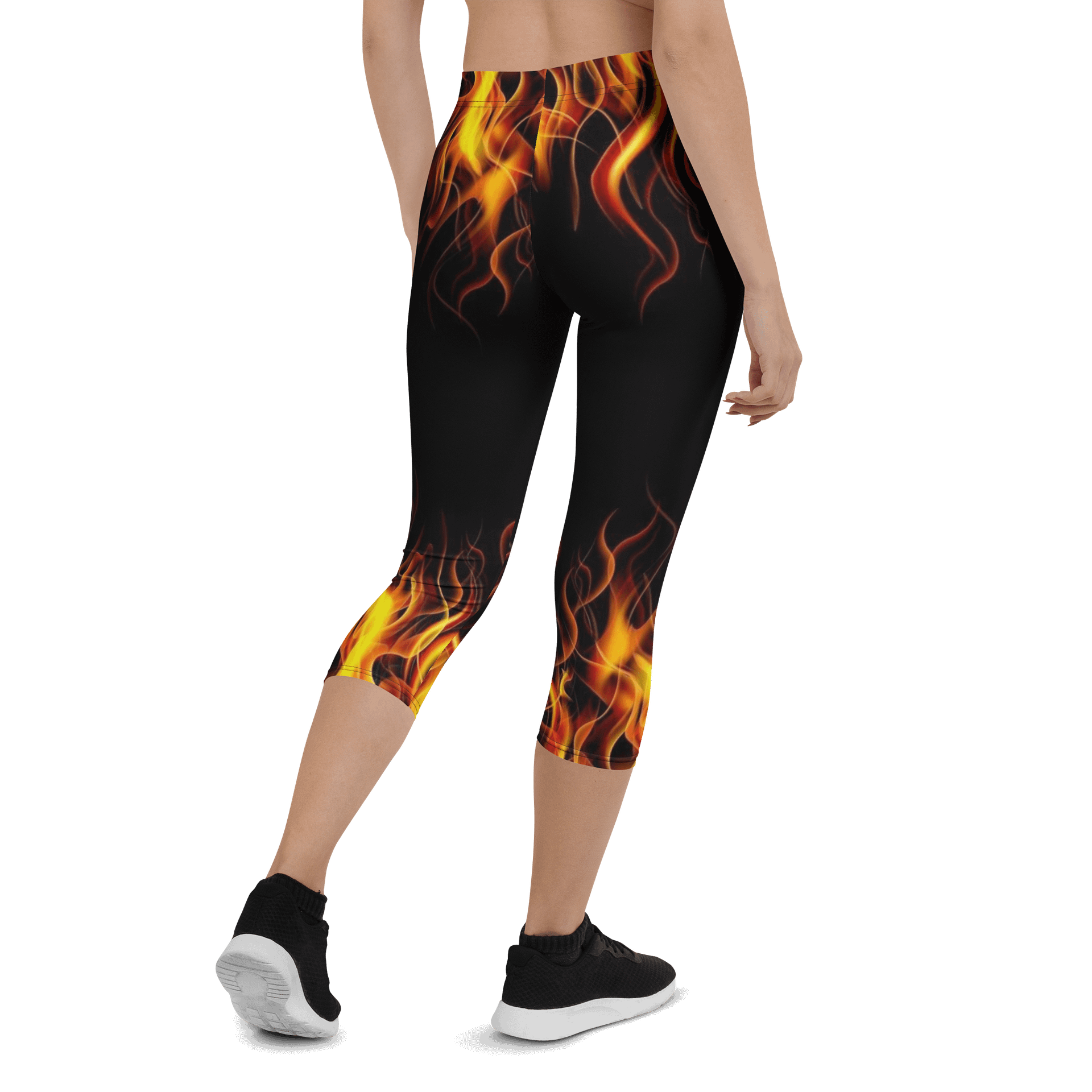 Flame Pattern Print Capri Leggings product image (2)