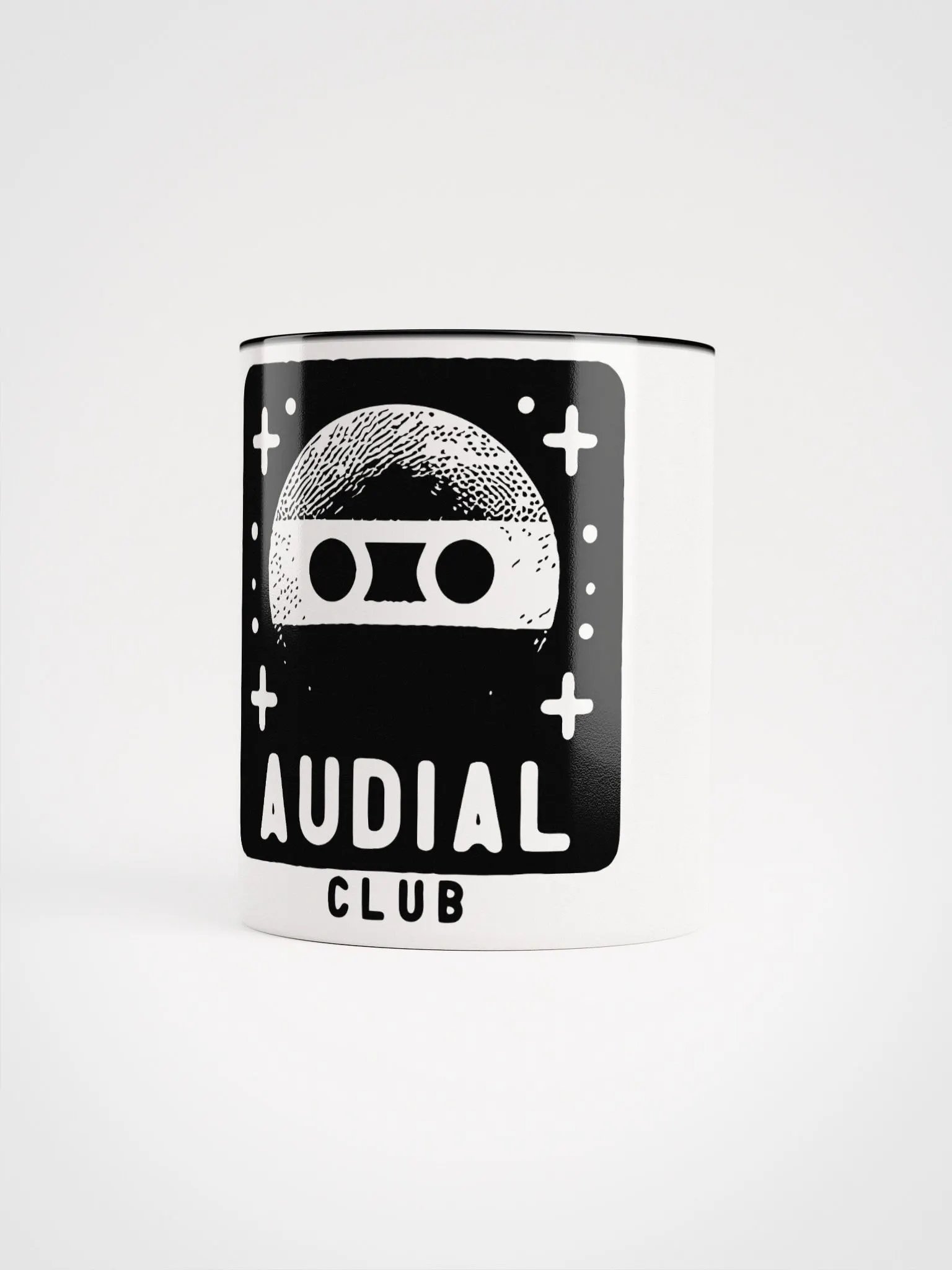 Super stylish Audial Club White/Black Coffee Mug product image (1)
