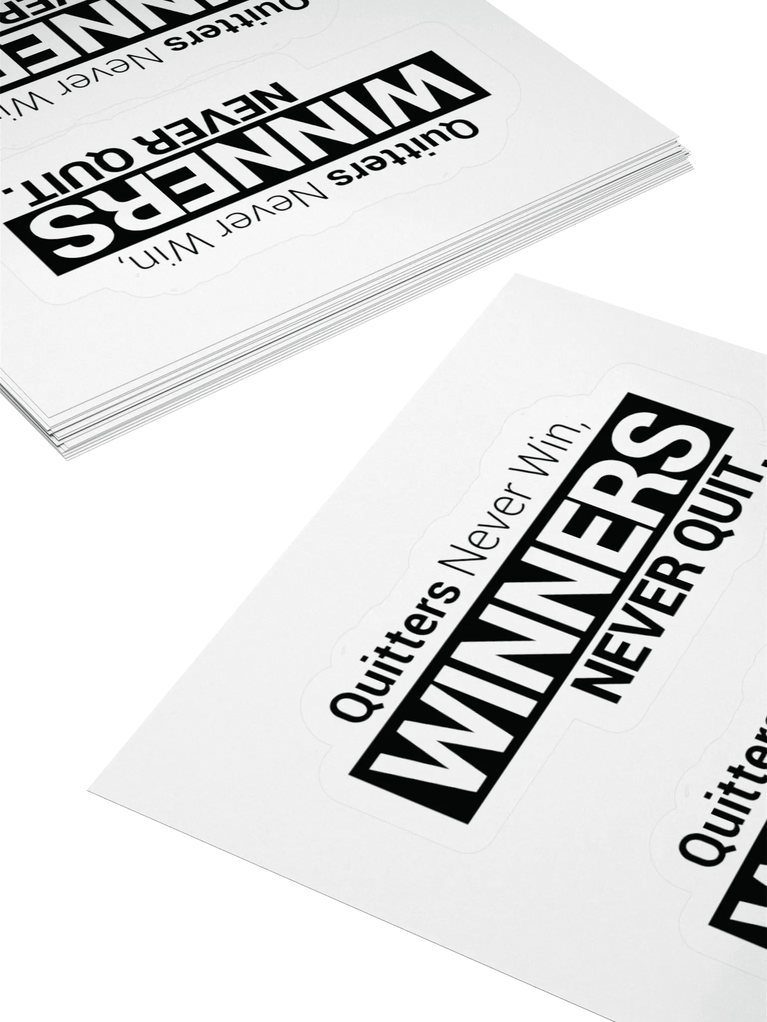 Kiss Cut Stickers Quitters Never Win, Winners Never Quit (Think and Grow Rich, Napoleon Hill) product image (4)