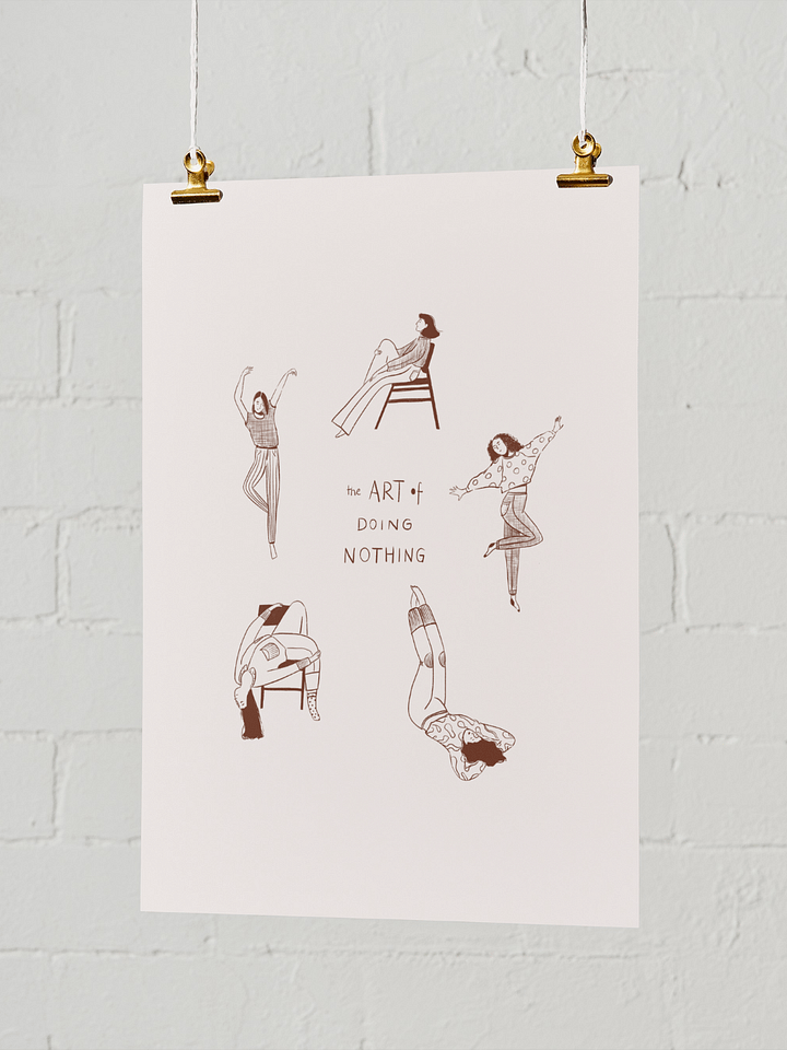 The Art of Doing Nothing - Minimal Line Art Print product image (1)