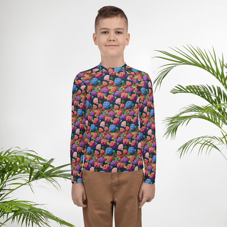 Escape the Ordinary in Vibrant Comfort: All-Over Print Rash Guard product image (12)