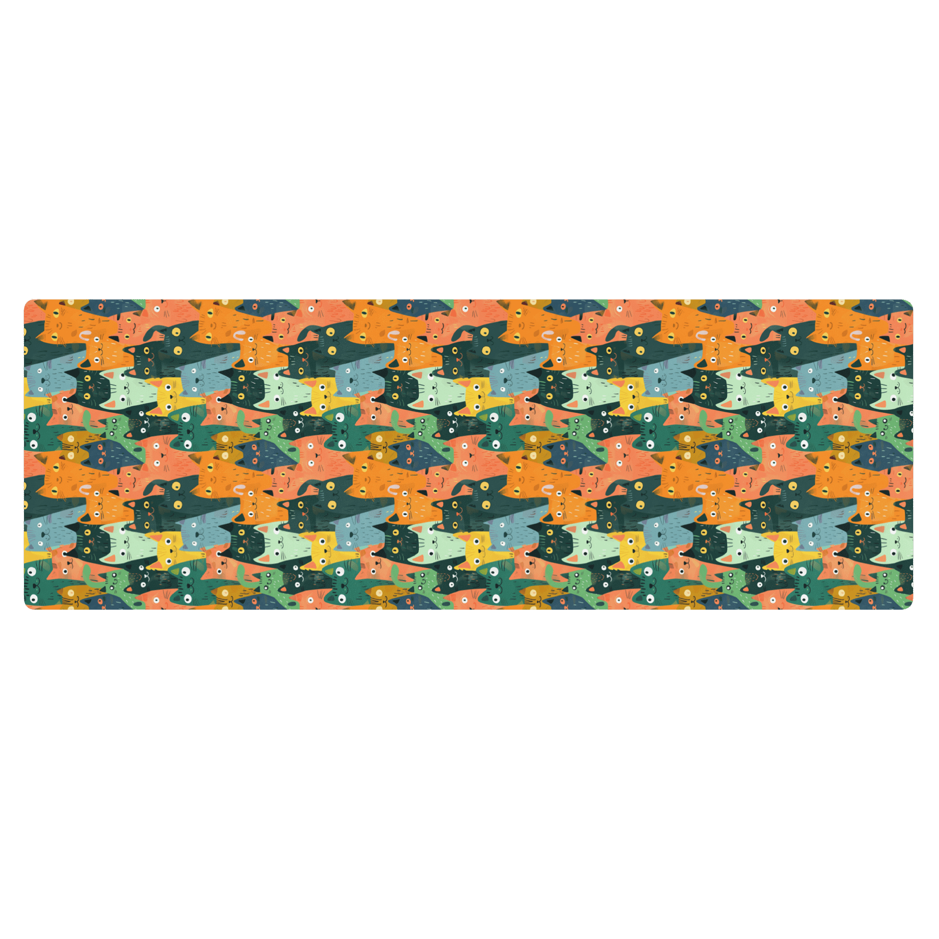 Cartoon Cats Yoga Mat by Treasure Pie product image (1)