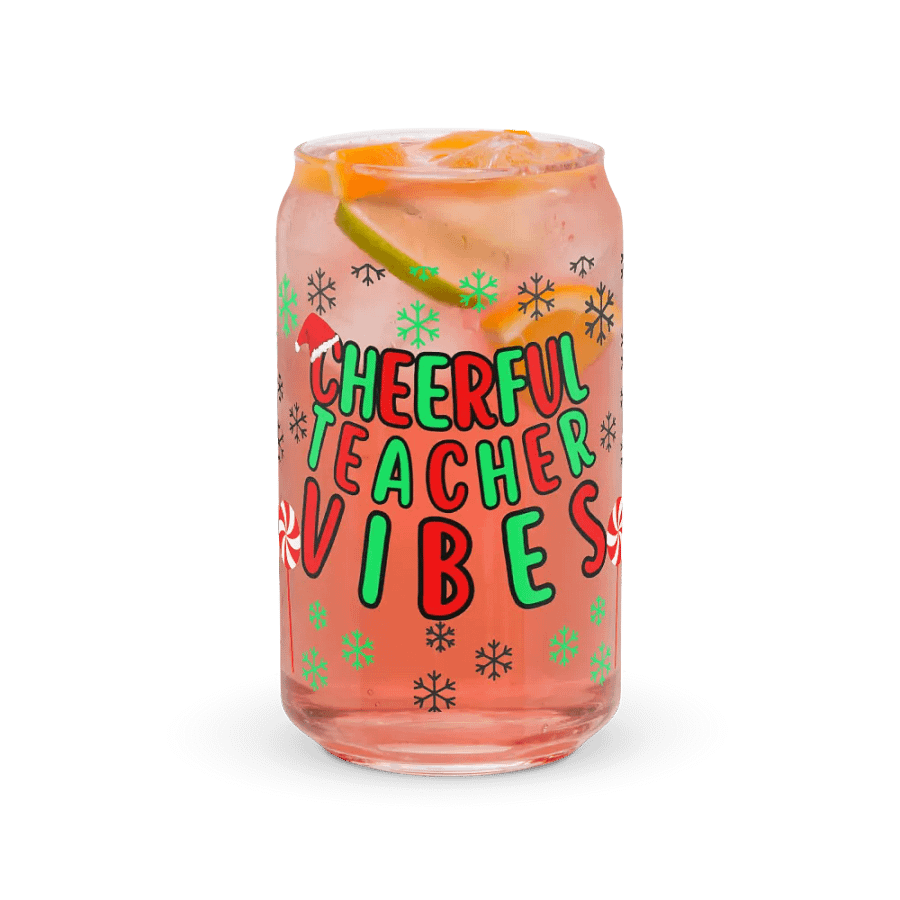 Cheerful Teacher Vibes Can-Shaped Glass product image (37)