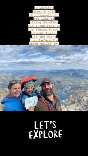 40th night of camping in Mabel’s life! Decided a good way to celebrate was to go on a big hike with a three year old. There w...