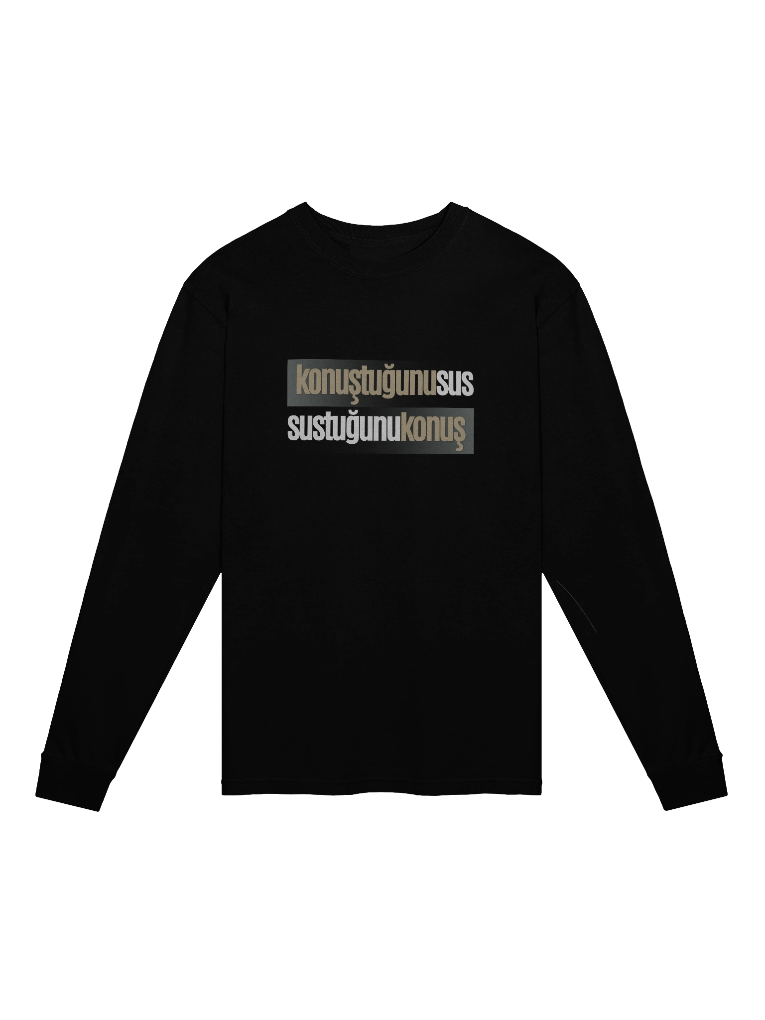 Bilgeliğin Felsefesi: Konuştuğunu Sus, Sustuğunu Konuş | Comfort Colors Uzun Kollu Tişört product image (1)