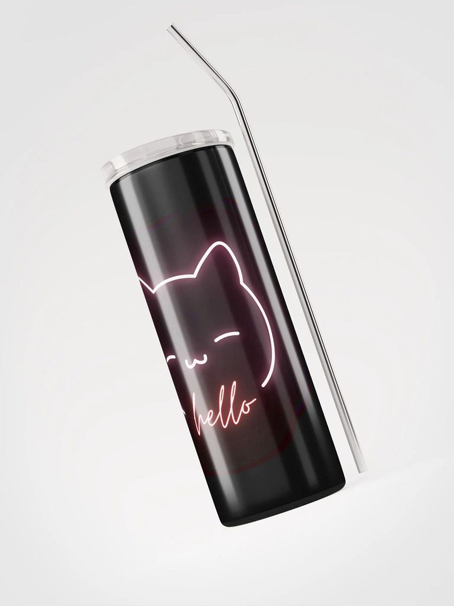 Neon Hello Cat Stainless Steel Tumbler product image (3)