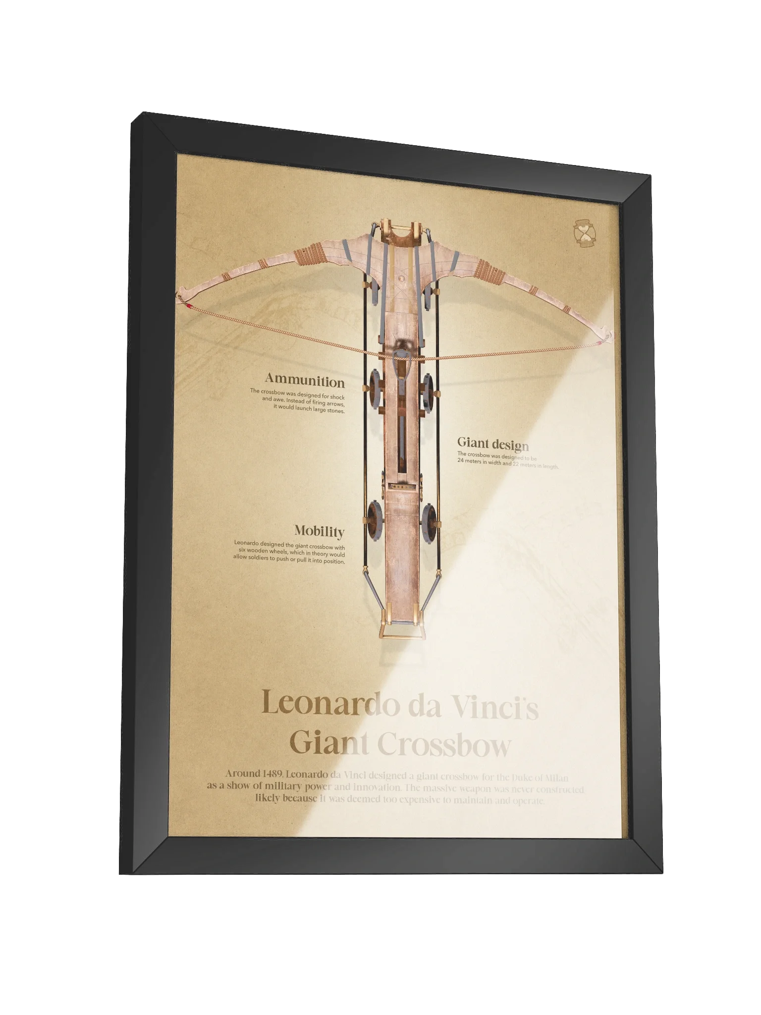 Leonardo da Vinci's Giant Crossbow (Framed poster) product image (5)