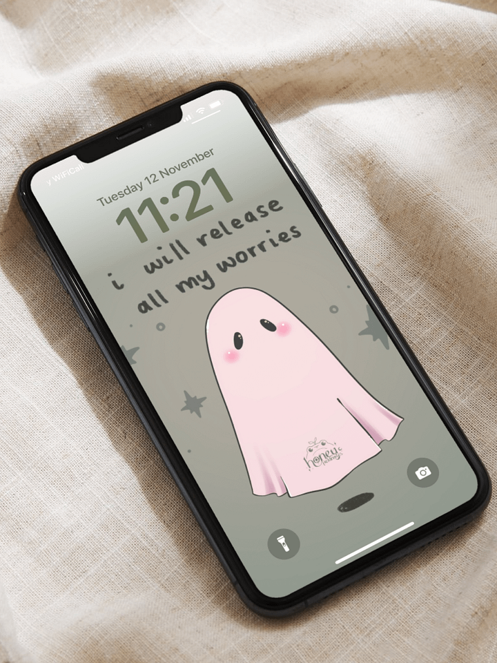 Release my worries ghost phone background product image (1)