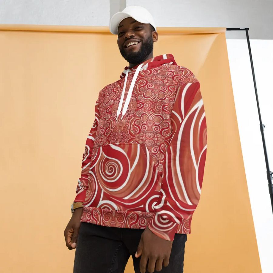 Funky Cherry Swirls Liquid Tie-Dye Hoodie product image (7)
