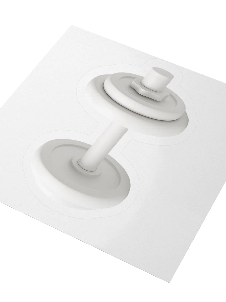 White Matte Dumbbell Sticker product image (3)