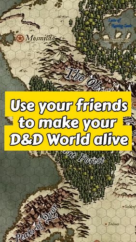 Crowdsourced lore > writer’s block.
Divide your map, hand regions to friends, say “describe your people.” Record everything. ...