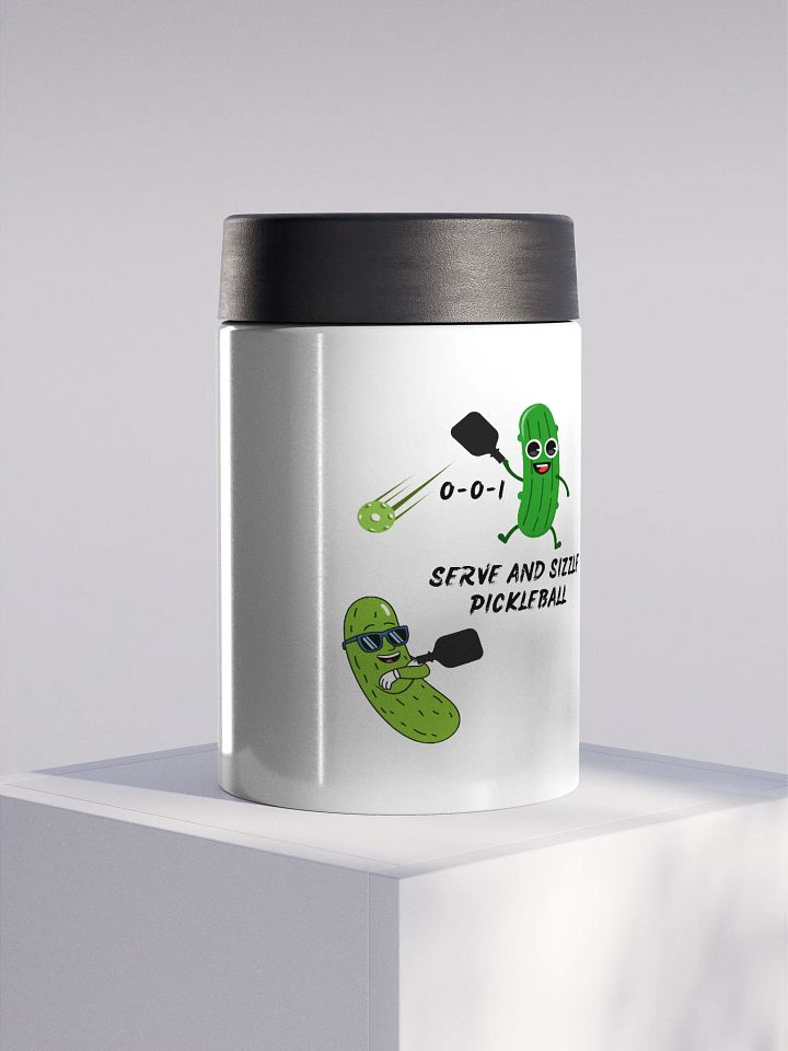 Serve and Sizzle Pickleball Stainless Steel Koozie product image (1)
