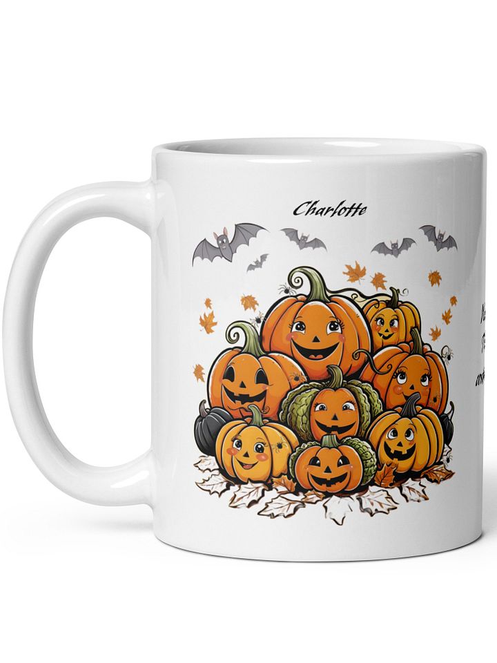 Personalized Halloween Pumpkins White Glossy Mug product image (2)