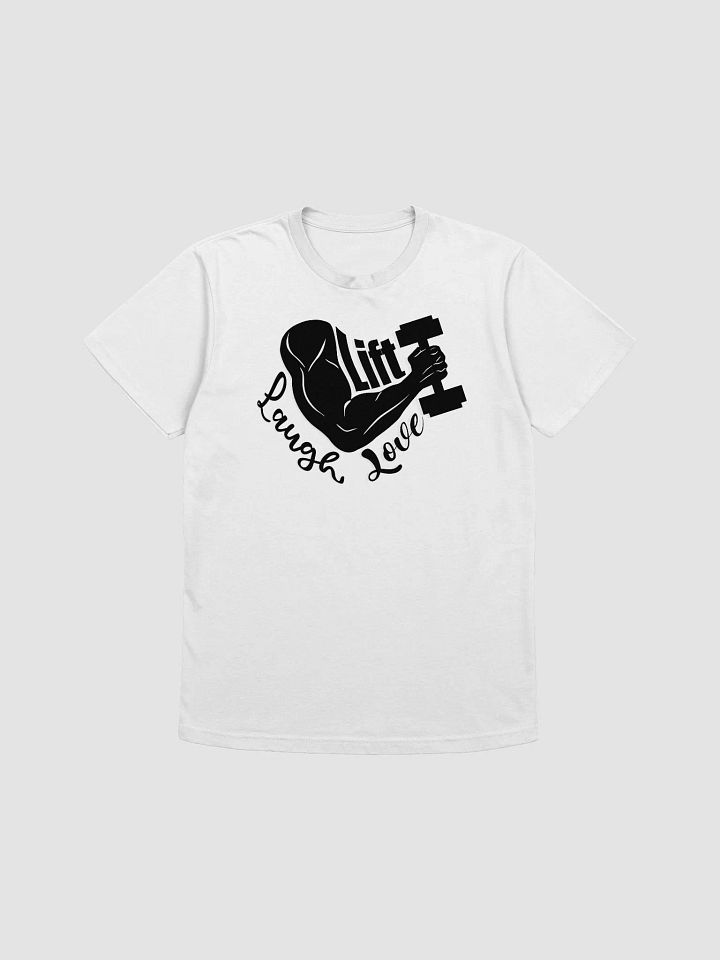 Lift Laugh Love Dark Mode Flex Gym Tee product image (1)