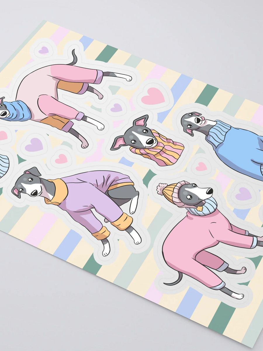 Cute Whippet Dog Fashion Sticker Sheet product image (3)