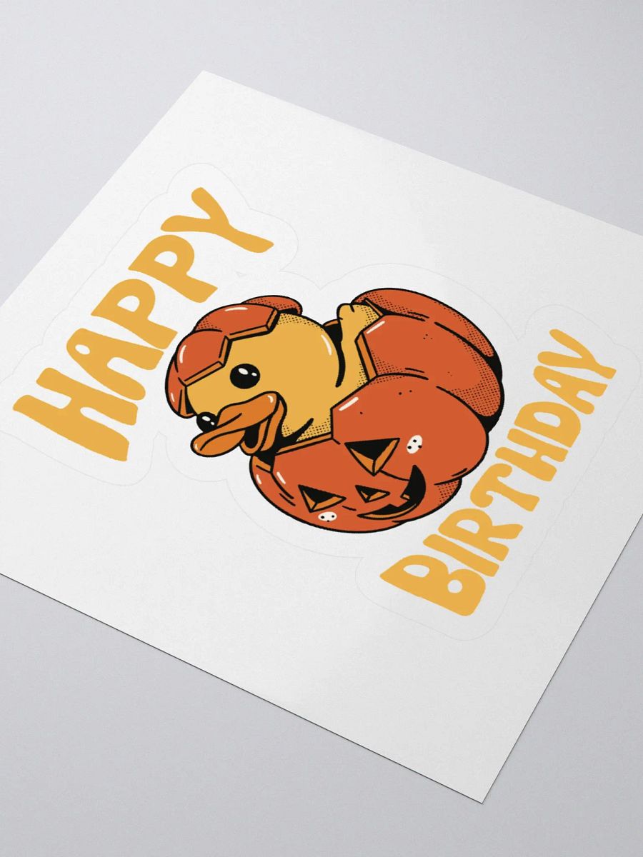 Happy Birthday (Rubber Duck Pumpkin) Sticker product image (3)