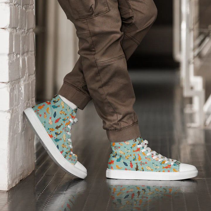 Aquatic Encounters - Mens High Top Canvas Shoes product image (1)