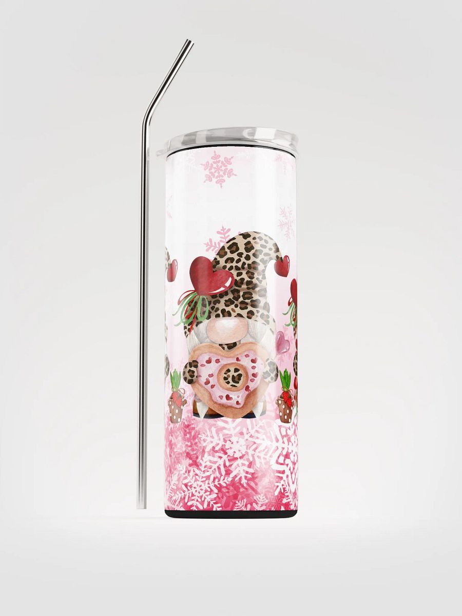 Embrace Love Every Sip: Valentine's Day Stainless Steel Tumbler with Reusable Straw product image (1)