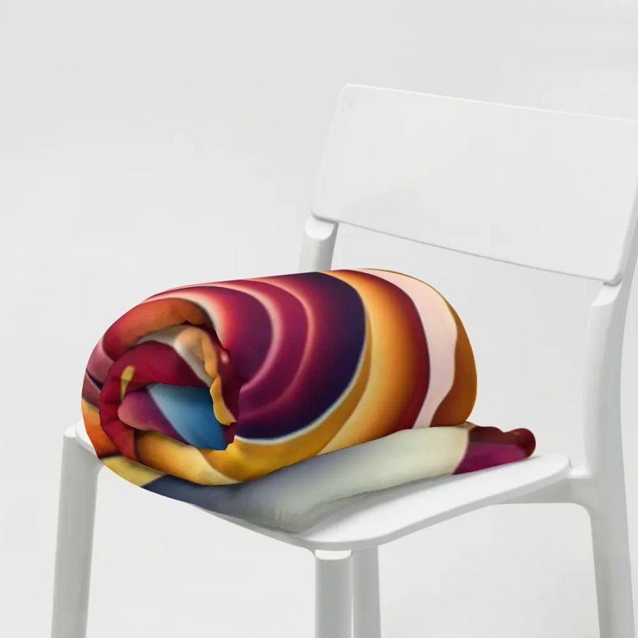 Exotic Surrealistic Rose Throw Blanket product image (2)