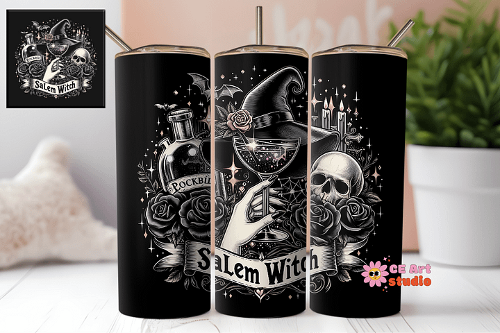 Salem Witch Club This Tumbler Wrap PNG product image (1)