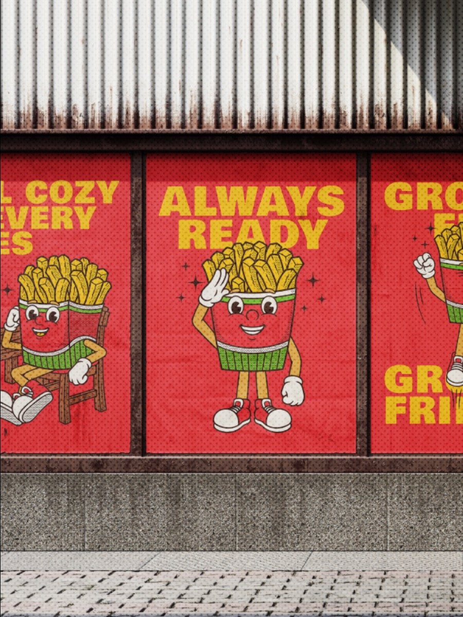Retro French Fries Groovy Illustration product image (7)