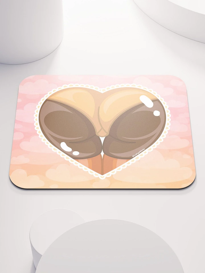 Orange Heart Booty Mousepad product image (1)