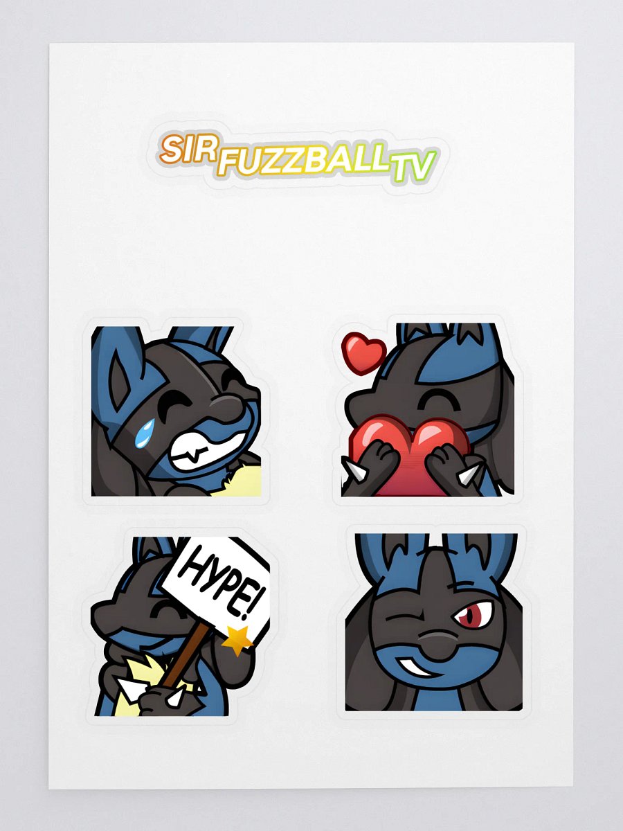 SirFuzzballTV Emote Stickers - Lucario product image (3)