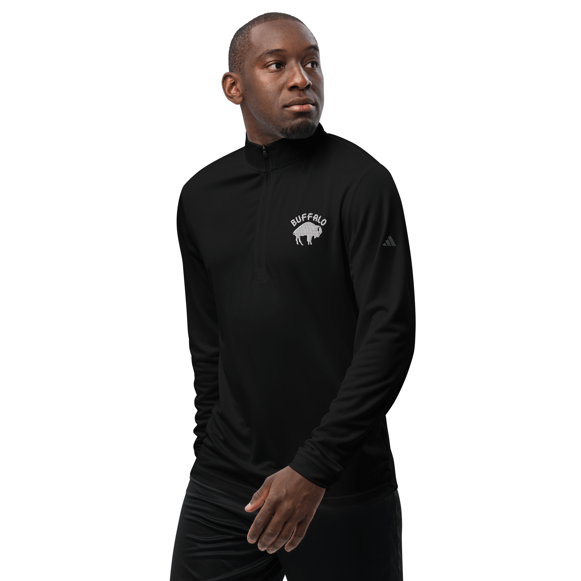 BUFFALO ADIDAS Quarter-Zip Pullover BLACK product image (5)